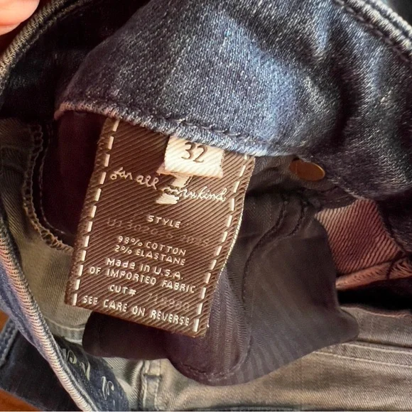 7 For All Mankind Med Wash Cotton Blend Stretch Bootcut Denim Jeans Plus size 32 - Picture 5 of 10